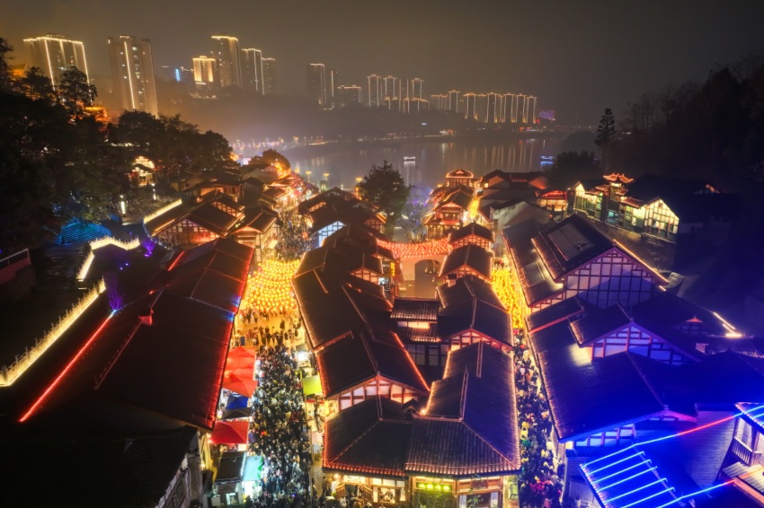 修缮后的沿口古镇。魅力广安供图