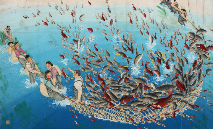 农民画描绘七十载乡村蝶变(图11)